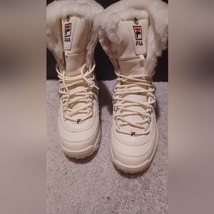 Fila cream color winter boots